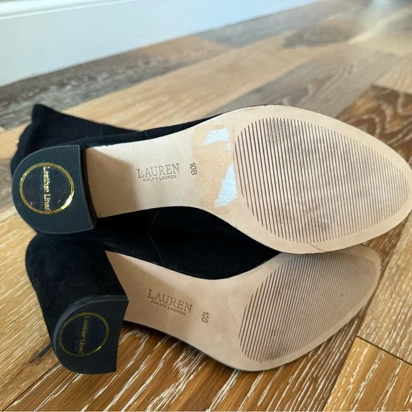 Ralph Lauren black suede Artizan Suede Tall Boot nwt - Picture 10 of 10